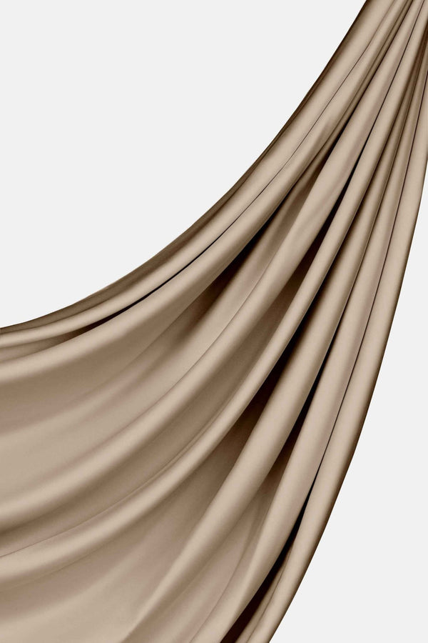 Beige Silk Hijab - Malbus