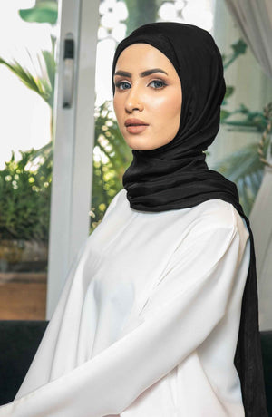 Black Silk Hijab - Malbus