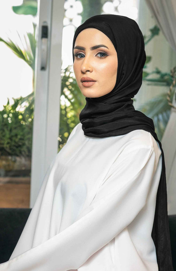 Black Silk Hijab - Malbus