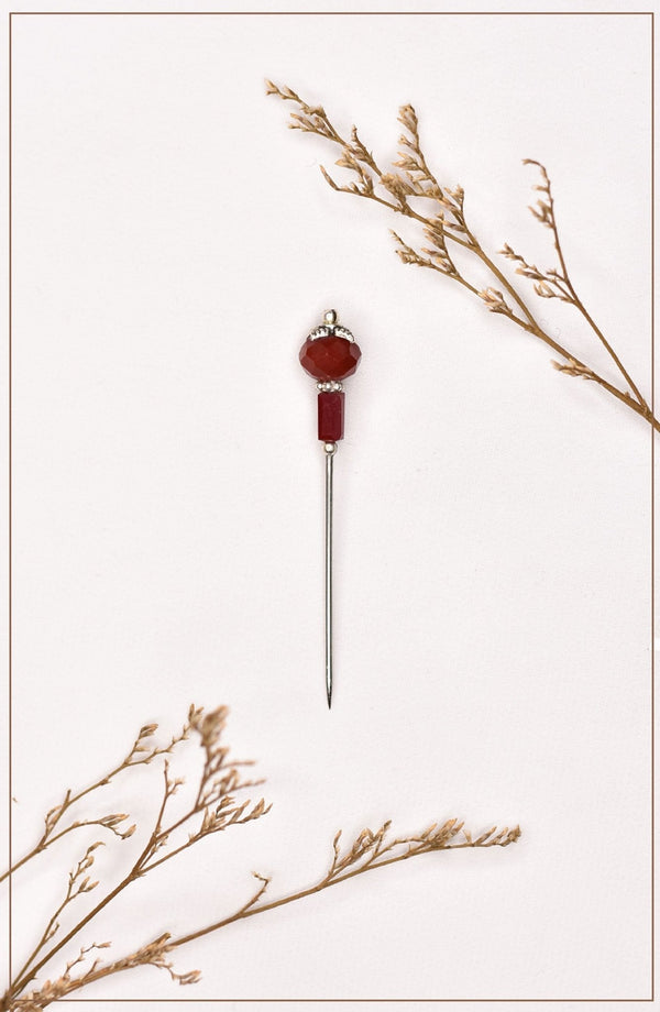 Deep Maroon Hijab Pin - Malbus