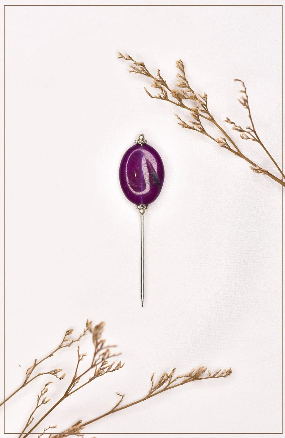 Lavender Crystal Hijab Pin - Malbus