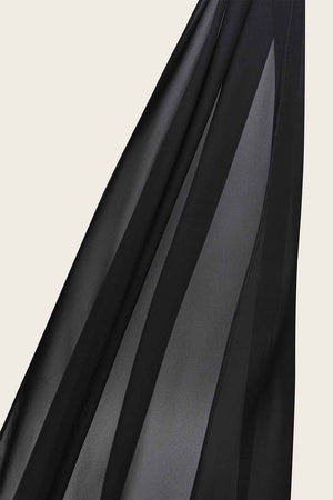 Luxe Chiffon Hijab - Black - Malbus