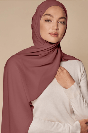 Luxe Chiffon Hijab - Fig - Malbus