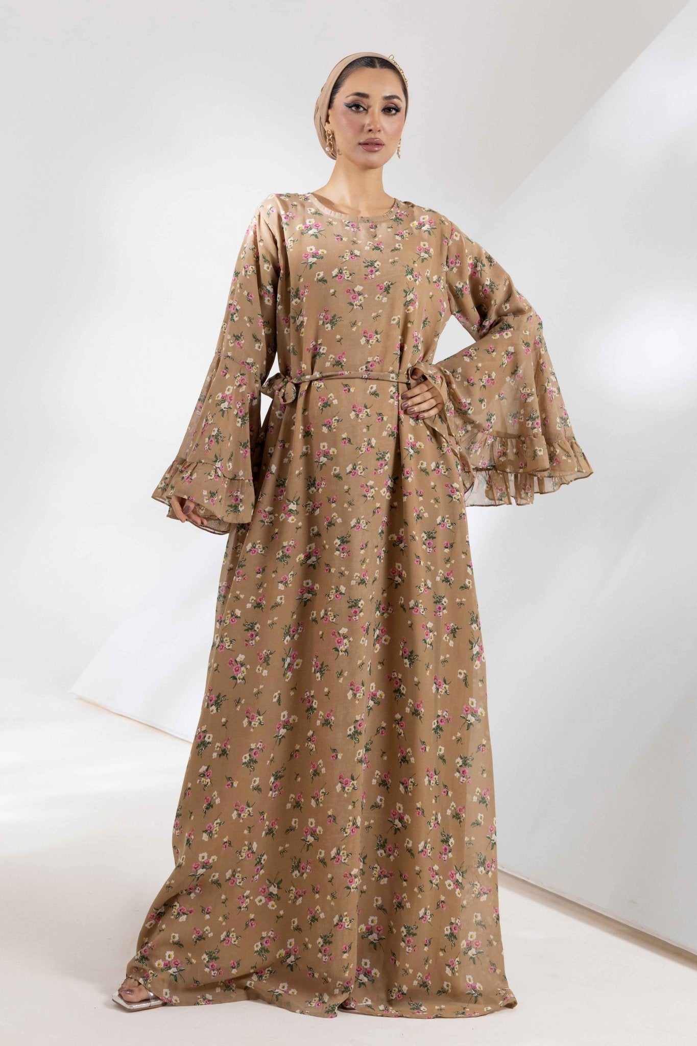 formal chiffon dresses with sleeves A-line V-neck Floor Length Chiffon Bridesmaid Dresses