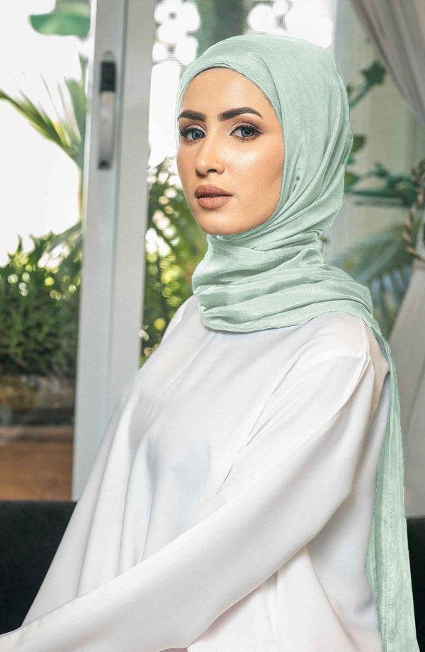 Mint Silk Hijab - Malbus