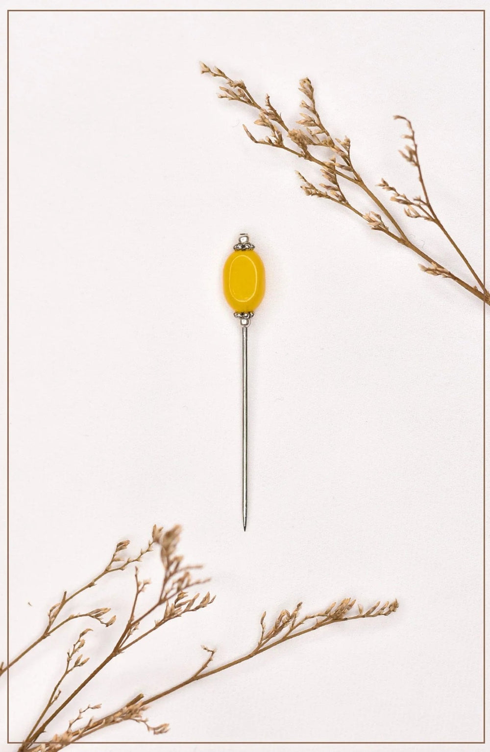 Mustard Magnesite Hijab Pin - Malbus