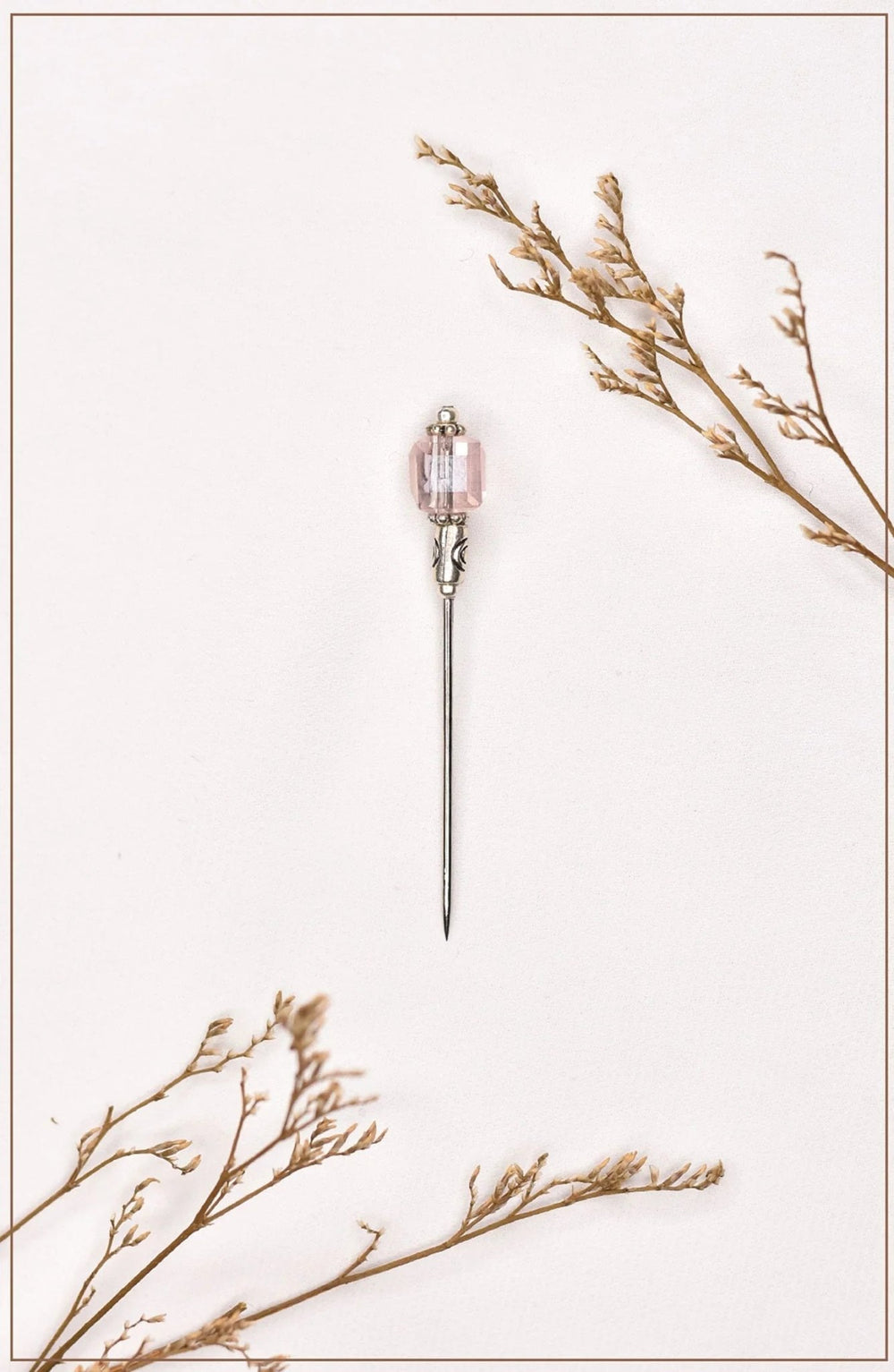 Pink Crystal Hijab Pin - Malbus