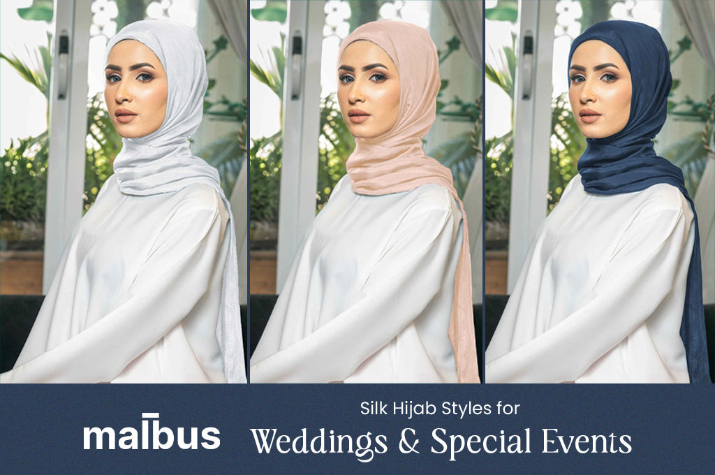Silk Hijab Styles for Weddings and Special Events