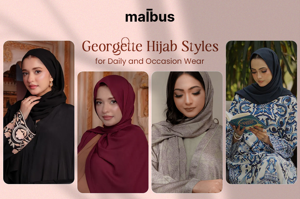 Georgette Hijab Styles for Daily and Occasion Wear