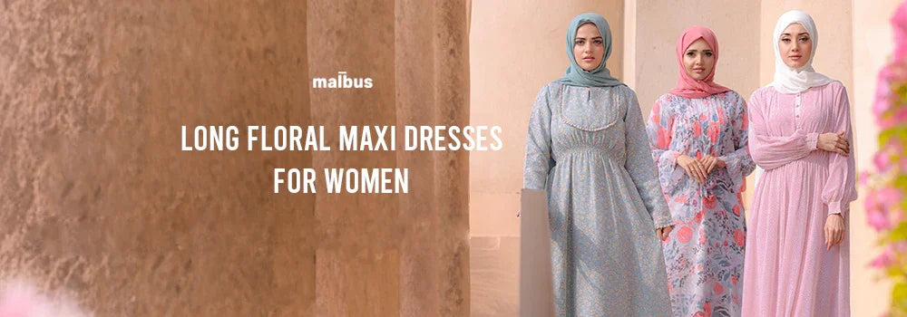 Blossom into Style: Malbus Long Floral Maxi Dresses for Women - Malbus