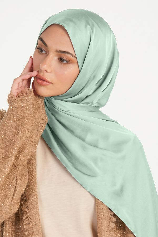 Mint Silk Hijab