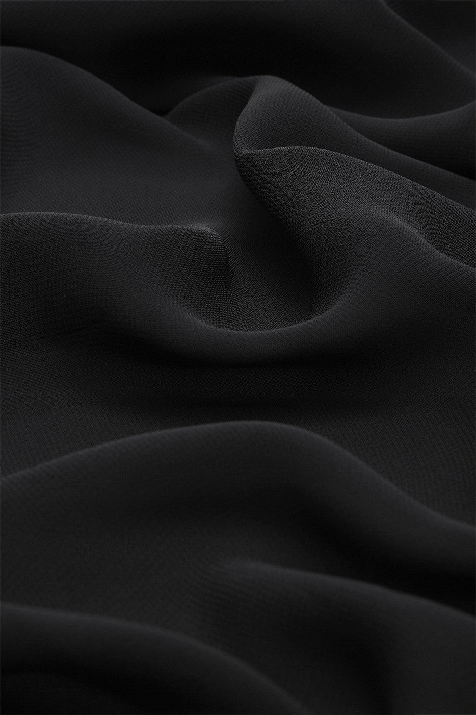 Luxe Chiffon Hijab - Black - Malbus