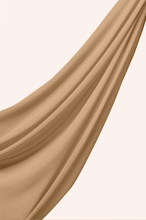 Luxe Chiffon Hijab - Sand - Malbus