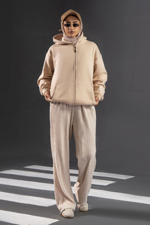 Warm Beige Zipper