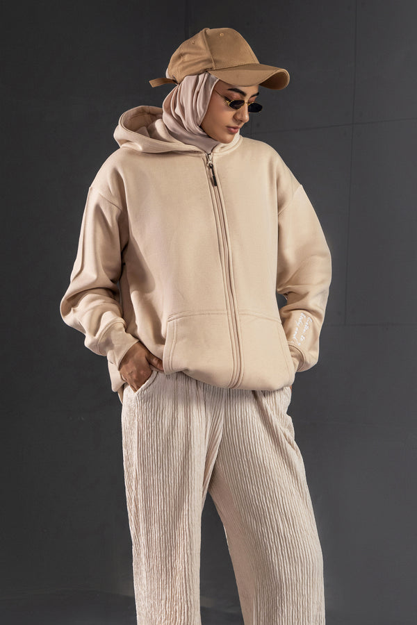 Warm Beige Zipper