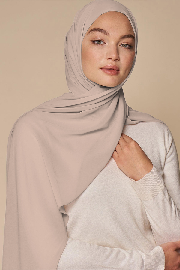 Luxe Chiffon Hijab - Pewter - Malbus