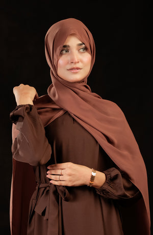 Beautiful Cocoa Casual Abaya