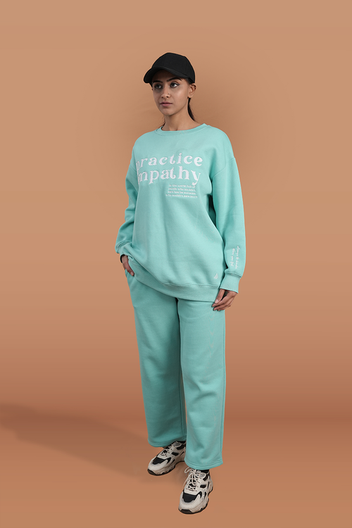 Ensemble décontracté vert mer pour femme