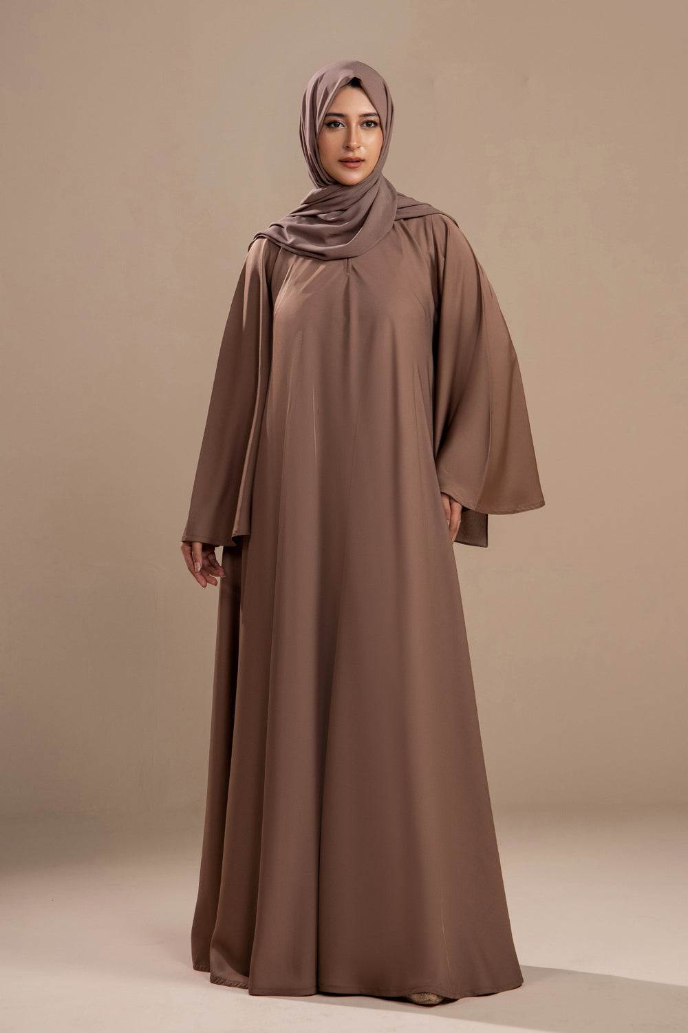 Beige - Umbrella Abaya