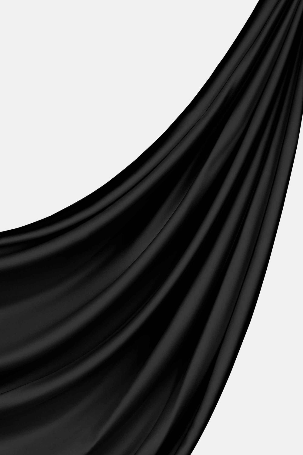 Black Silk Hijab