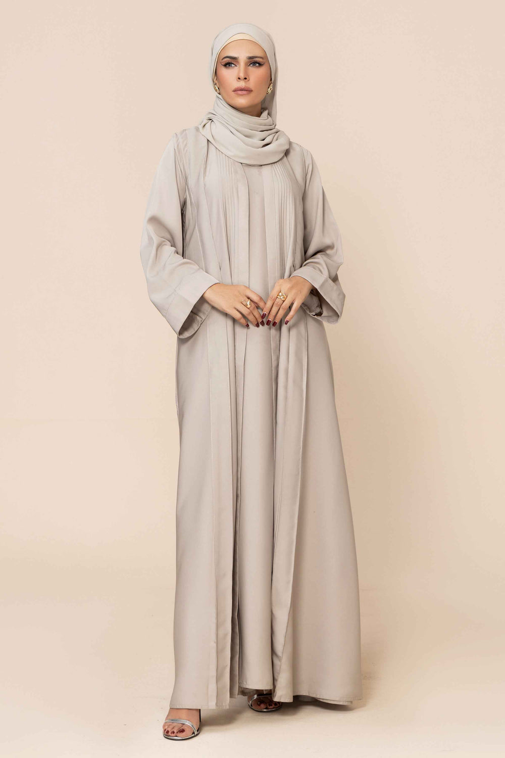 Beige Pleated