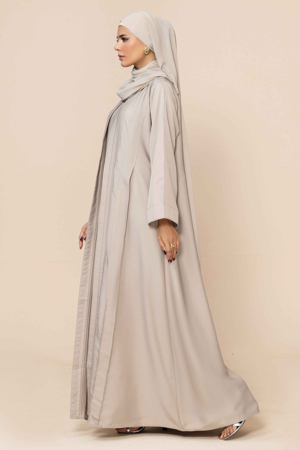 Beige Pleated