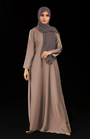 Abaya fermée devant uni