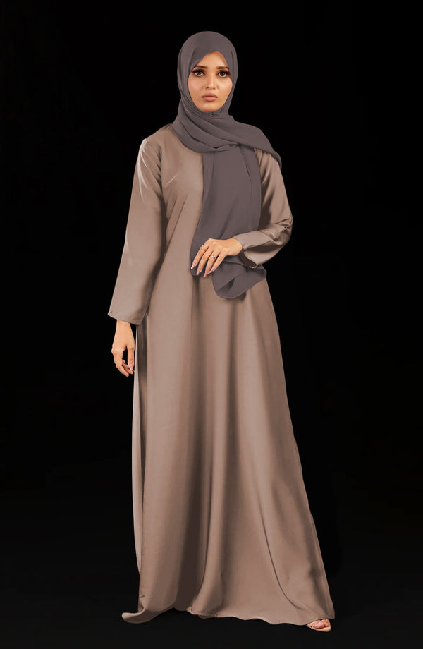Abaya fermée devant uni
