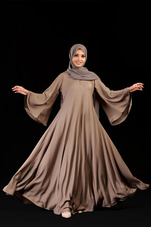 Beige Umbrella Abaya