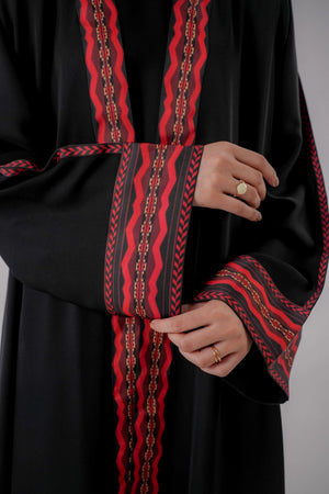 Black Nomad Silk Edge Abaya