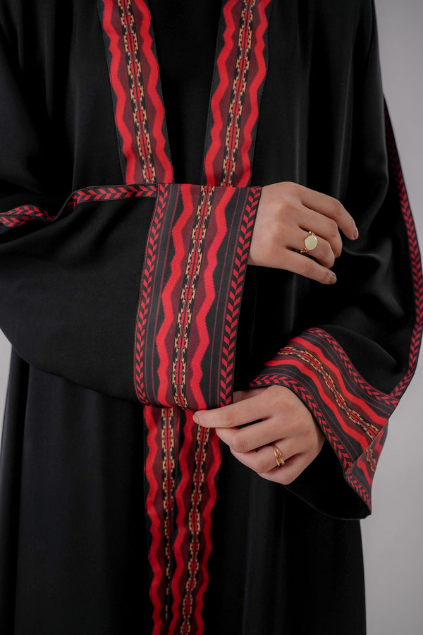 Black Nomad Silk Edge Abaya