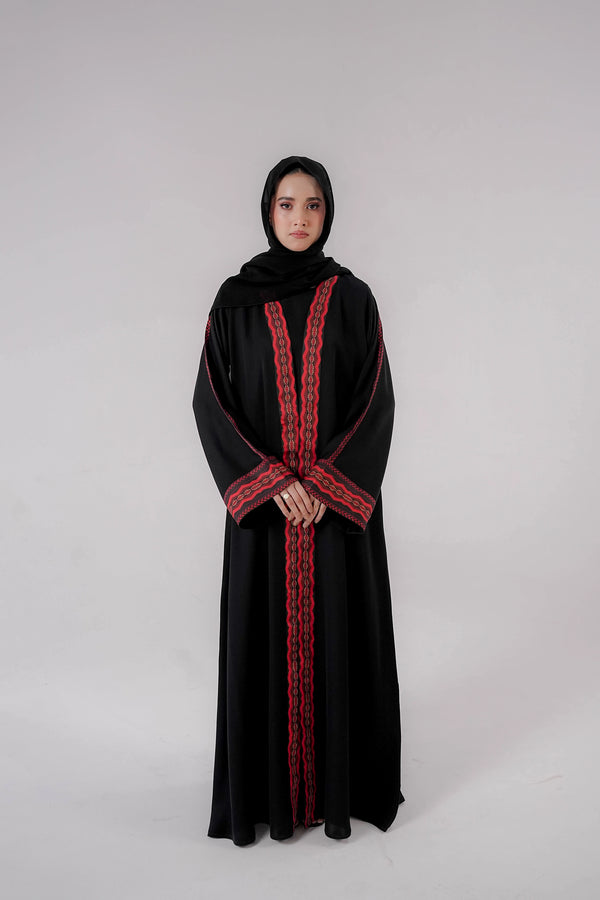 Black Nomad Silk Edge Abaya