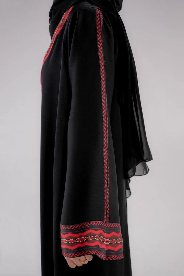 Black Nomad Silk Edge Abaya