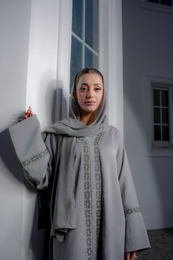 Bosphorus Sage Panel Abaya