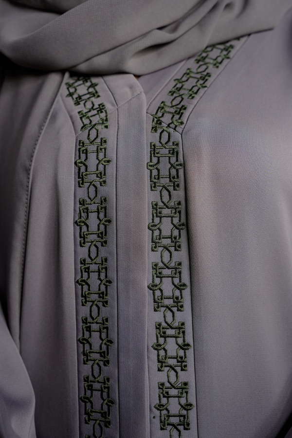 Bosphorus Sage Panel Abaya