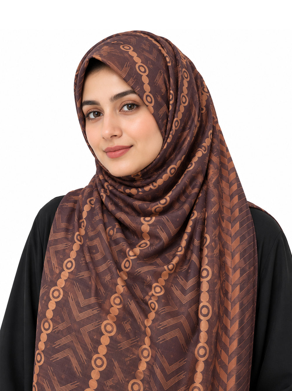 Burgundy Aztec Luxe Lawn Hijab