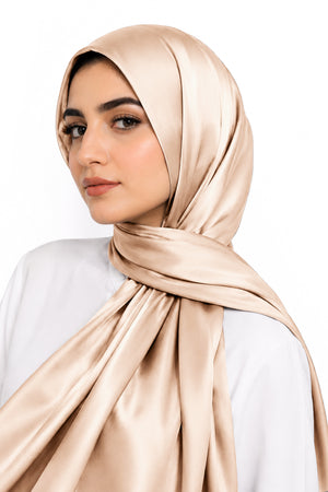 Butter Peach Silk Hijab