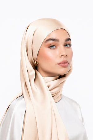 Butter Peach Silk Hijab