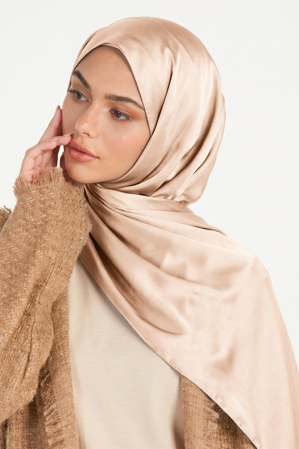 Butter Peach Silk Hijab