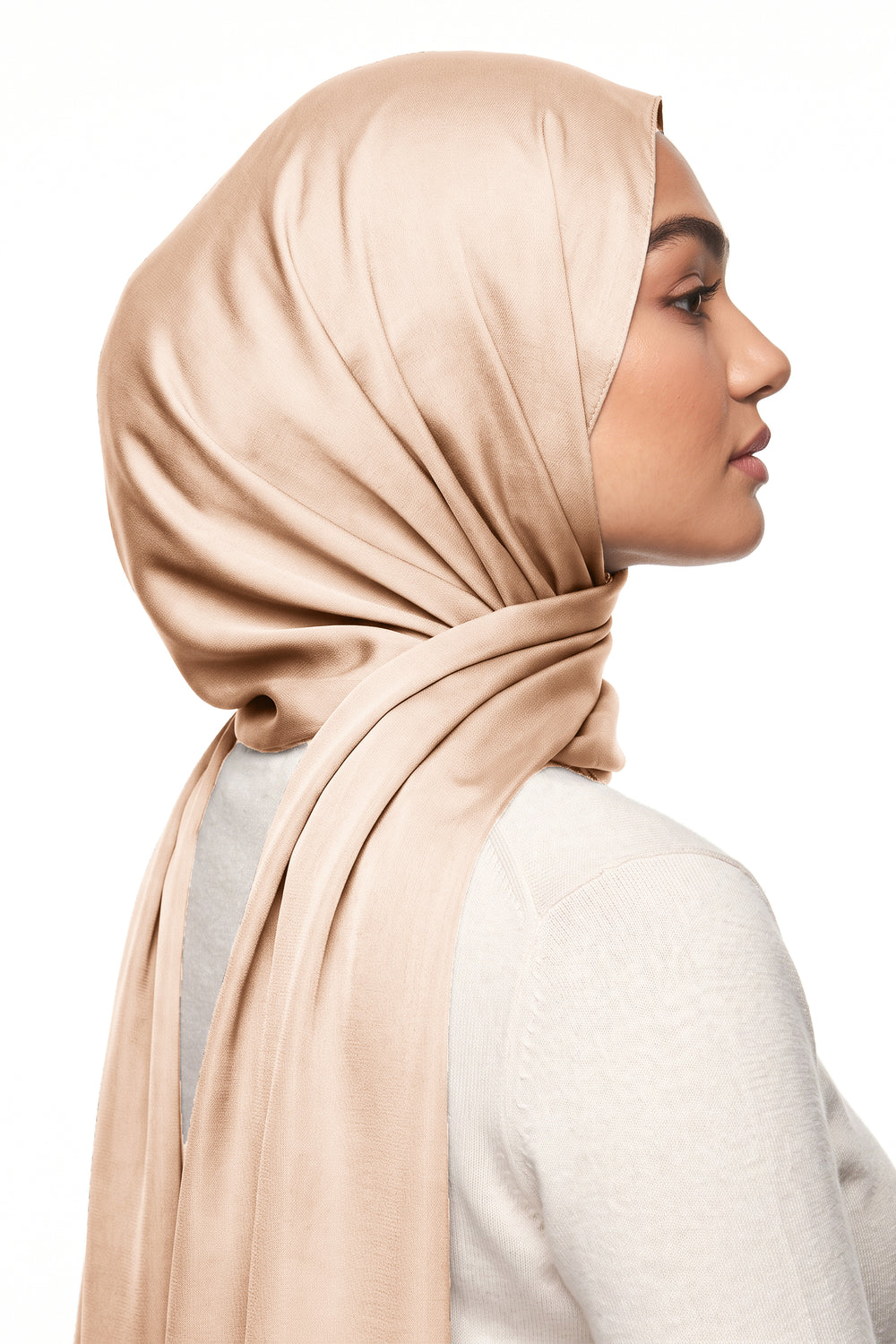 Butter Peach Silk Hijab