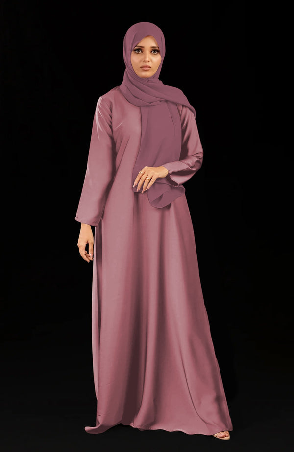 Abaya fermée devant uni