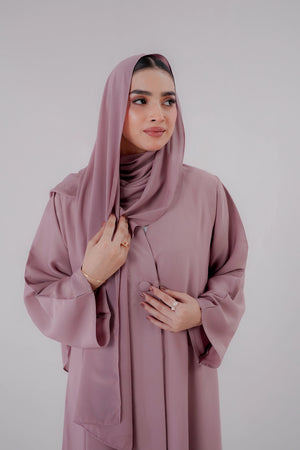 Dusty Rose Slit Abaya