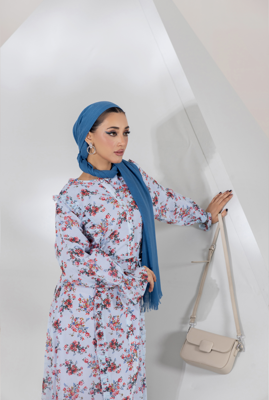 close-up showing smocked frill cuff on Rosalie dress