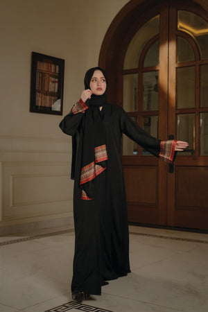 Gold Silk Edge Abaya