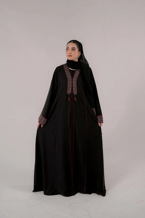 Heritage Noir Silk Edge Abaya