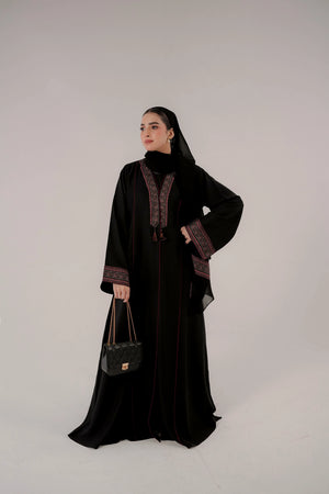 Heritage Noir Silk Edge Abaya