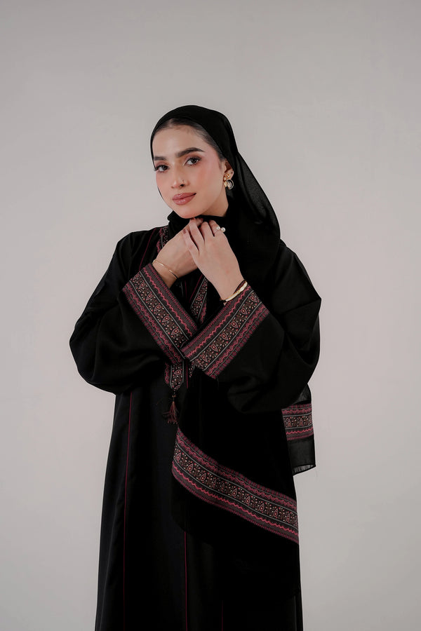 Heritage Noir Silk Edge Abaya