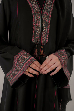 Heritage Noir Silk Edge Abaya