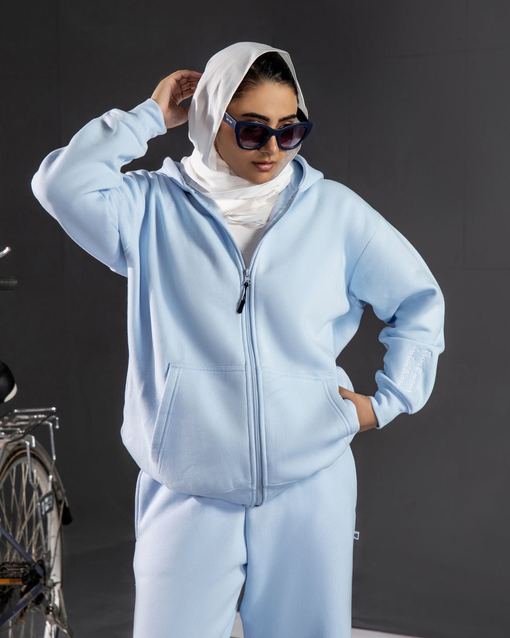 Ice Blue Zipper