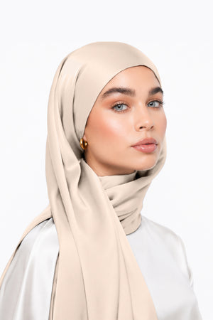 Ivory Silk Hijab